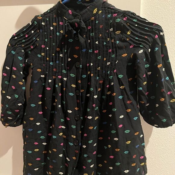 Zara  Kid Girls Buttoned Cute Shirt Dress Sz 6 - Picture 5 of 8